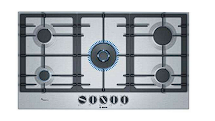 PCR9A5B901 Gas Cooktop – 90cm Stainless Steel with 5 Burners